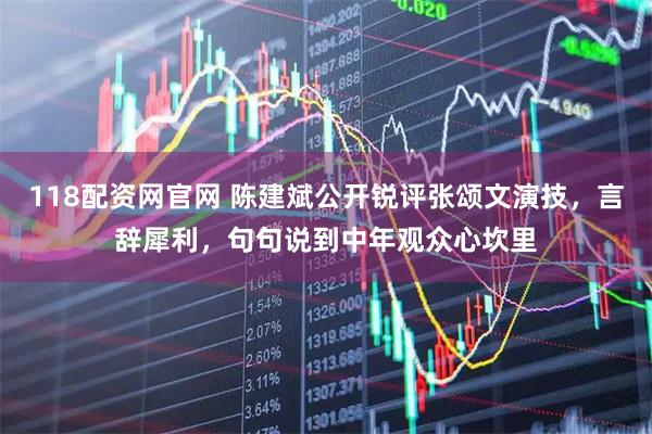 118配资网官网 陈建斌公开锐评张颂文演技，言辞犀利，句句说到中年观众心坎里
