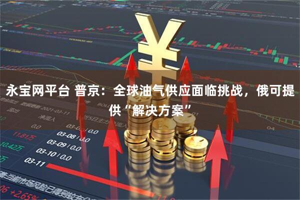 永宝网平台 普京：全球油气供应面临挑战，俄可提供“解决方案”