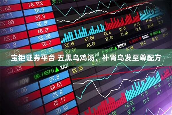 宝钜证券平台 五黑乌鸡汤，补肾乌发至尊配方