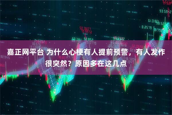 嘉正网平台 为什么心梗有人提前预警，有人发作很突然？原因多在这几点